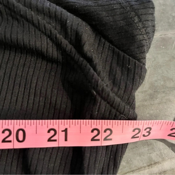 NWT Candies Black Ribbed Cage Neck Ruched Tee Shirt 3X - Picture 6 of 8